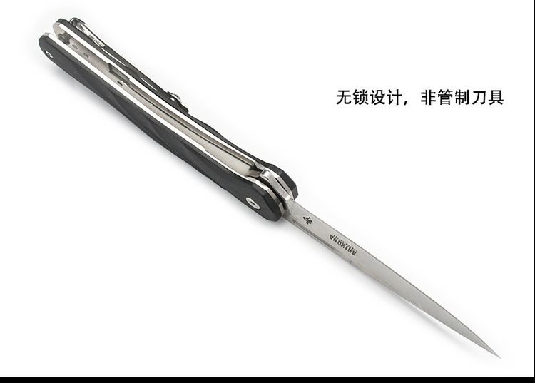 Được làm bằng gió D2 dao thép ngoài trời mang dao gấp sắc bén dao cầm tay tự vệ dao quân sự hình học dao không khí tritium - Công cụ Knift / công cụ đa mục đích