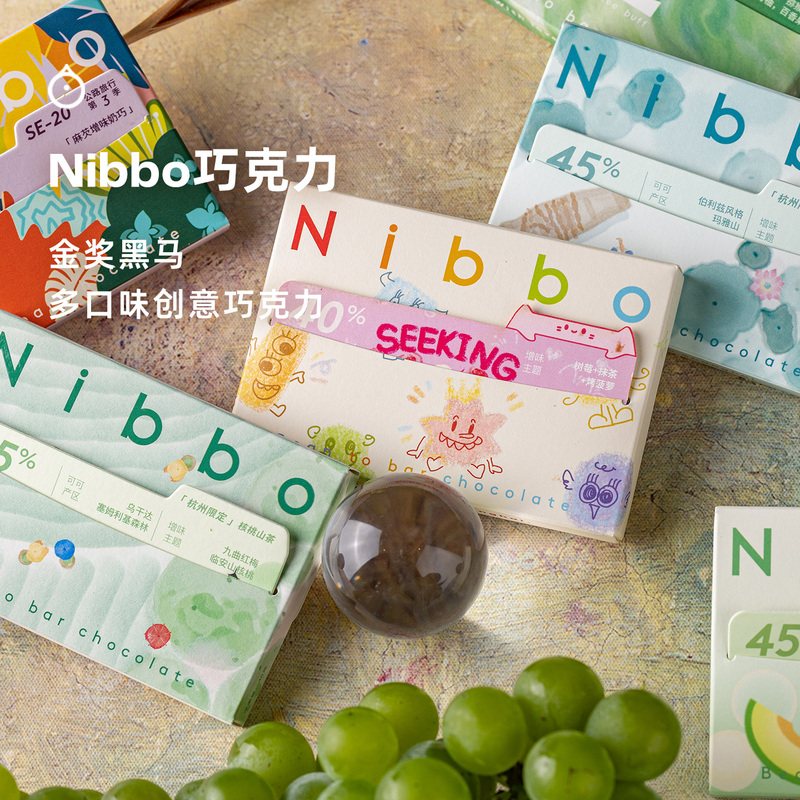 Penguin Market Nibbo Chocolate Domestic Exquisite Pioneer Milk Chocolate with Melon Flavor and Dark Chocolate