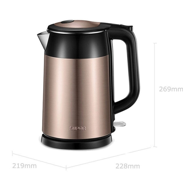 Supor electric kettle 304 stainless steel household kettle boils water with automatic power-off switch and heat preservation integrated