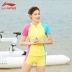 Đồ bơi nữ Li Ning tách quần boxer bảo thủ tập hợp quần áo bơi cỡ lớn chuyên nghiệp Đồ bơi nữ che bụng đồ tắm 2 mảnh Bộ đồ bơi hai mảnh