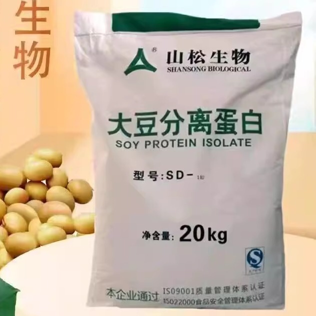 Shansong Soy Protein Isolate Food-Grade Non-Gmo Soy Protein Powder for Sausages, Meatballs, and Tofu