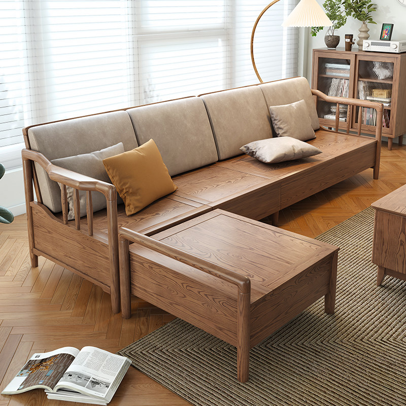 🛋️家居新宠!北欧实木沙发组合,简约现代中式风,小户型也能大变身!🌟-其它成套家具-淘宝好物网