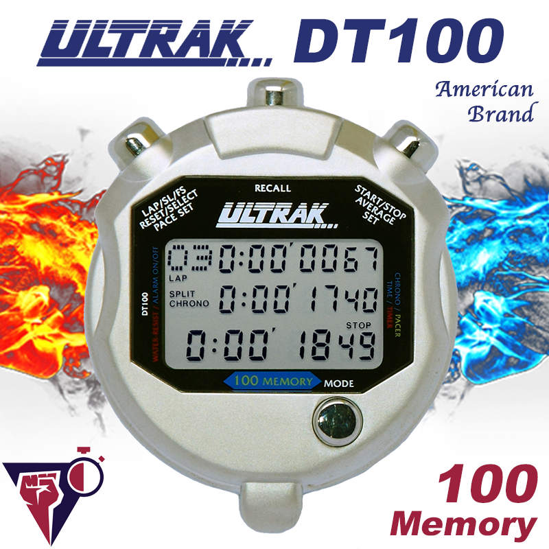 ULTRAK Osyak USA DT100 three-row 100 memory second meter coach refereeing Sports Athletics Competition training