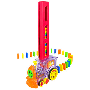 益智玩具多米诺骨牌小火车3-6-8岁儿童自动投放车飞机机关女男孩