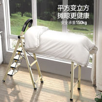 Ladder drying rack household multifunctional herringbone ladder folding drying ladder indoor balcony dual-purpose drying five-step ladder incense