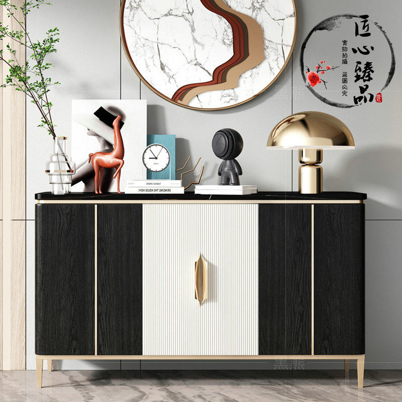 Modern minimalist New Chinese style Xuan Guan Cabinet Light Lavish Dining Cabinet Shoes Cabinet Wine Cabinet Nordic Rock Board Decorative Cabinet