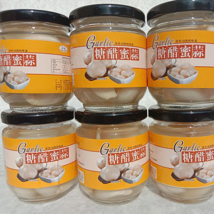 Pizhou Specialy Salty Cong Sugar Vinegar Honey Garlic Vinegar Large Garlic Head Lower Rice Vegetable Salted Small Dish Delicious Delicious Mouthed Boxed 180g * 6