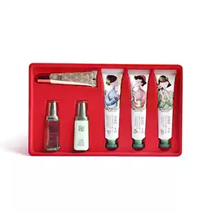 Pine antelope three-year flower handguard water energy cloud enjoyment gift box moisturizing moisturizing skin, portable compact portable