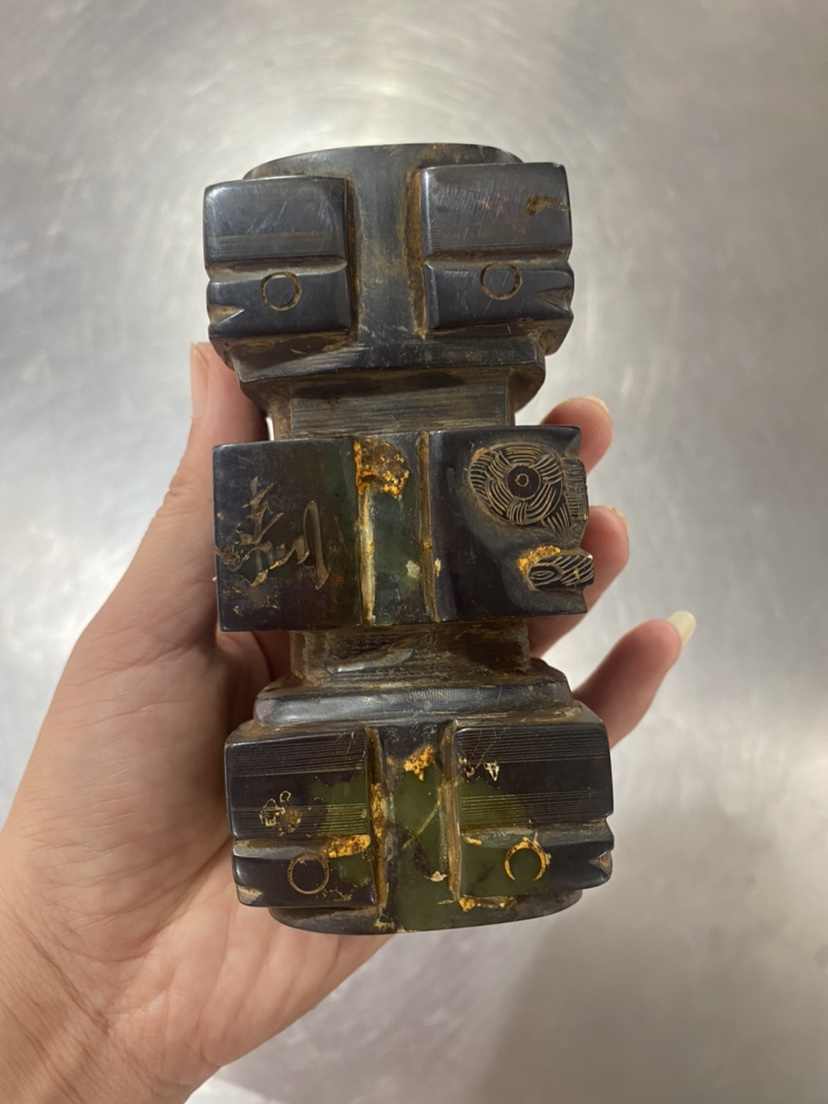 古玉 玉琮 黄玉 唐物 古玩 古玉 玉琮 黄玉 唐物 古玩中国 唐物