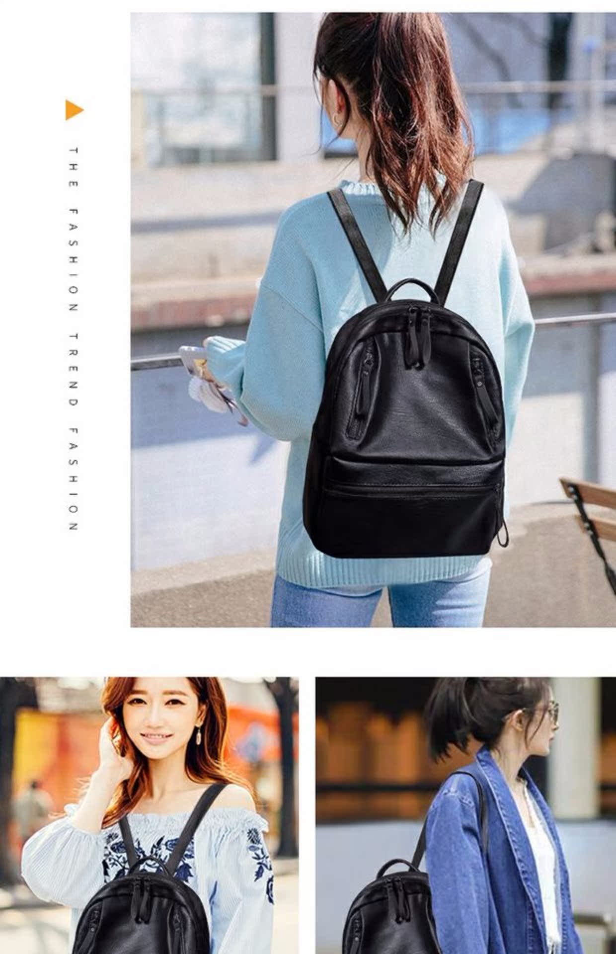 Ba lô nữ thời trang Hàn Quốc cá tính hoang dã túi xách 2018 mới wave pu mềm da ba lô du lịch balo adidas nữ