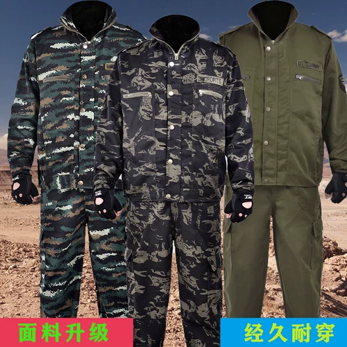Камуфляжный осенний износостойкий комплект подходит для мужчин и женщин для работы, увеличенная толщина, защита от ожогов