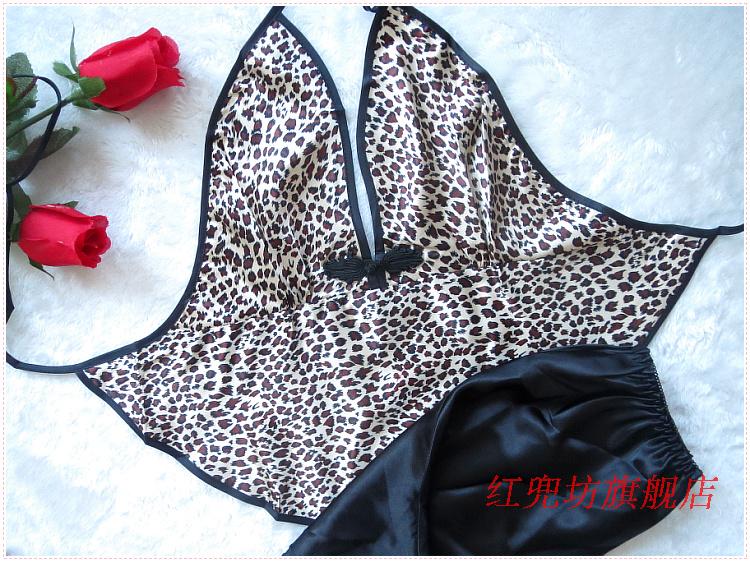 Phụ nữ trưởng thành cổ điển bụng đỏ túi của năm của gió quốc gia lễ hội sexy leopard belly tạp dề đồ ngủ bộ đặc biệt cung cấp