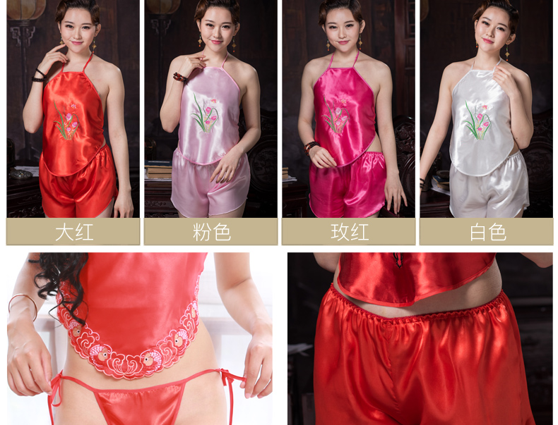 Sexy tạp dề đồ ngủ ladies sexy dành cho người lớn bộ đồ lót cực kỳ cám dỗ cổ tòa thêu sexy tạp dề