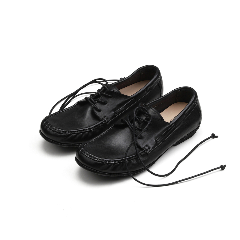 Bangzas4024/595-1 Imported Washed Horse Leather Retro Lace-Up Loafers Handmade Leather Shoes Men's Sailing Shoes Bangzas4024/595-1 Imported Washed Horse Leather Retro Lace-Up Loafers Handmade Leather Shoes Men's Sailing Shoes