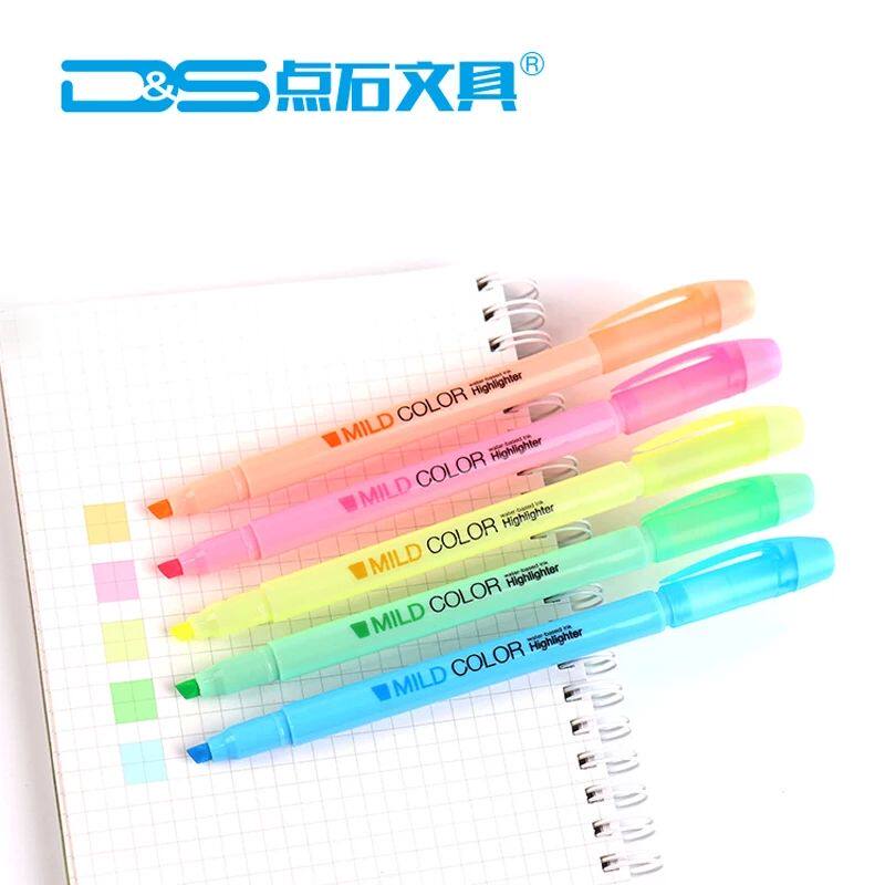 Dianshi new DS-813 Eye Protection Pastel Highlighter Soft Pastel Non-Glare Student Marking Accent Marker Pen