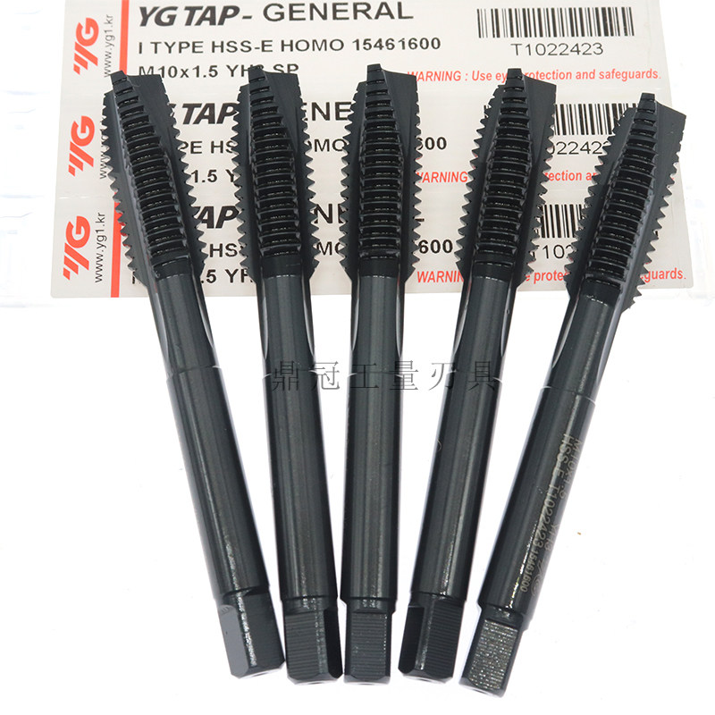 South Korea YG steel piece black first end machine with screw tap for import screw M2 M2 M3 M4 M6 M8 M8 M10 M12 M12 M12