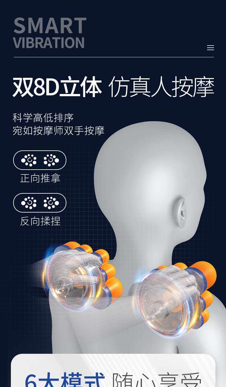 金凯瑞 豪华版 多功能颈肩按摩电动枕头 图6