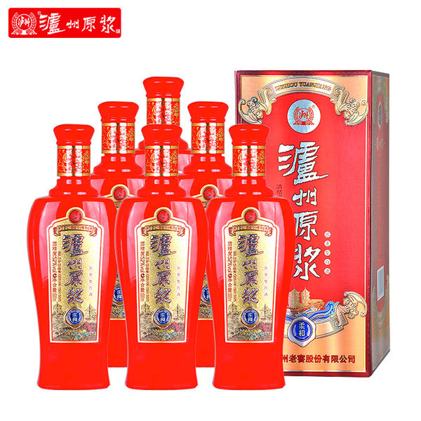 泸州原浆 柔和52度白酒 500ml*6瓶 天猫优惠券折后￥158包邮（￥208-50）