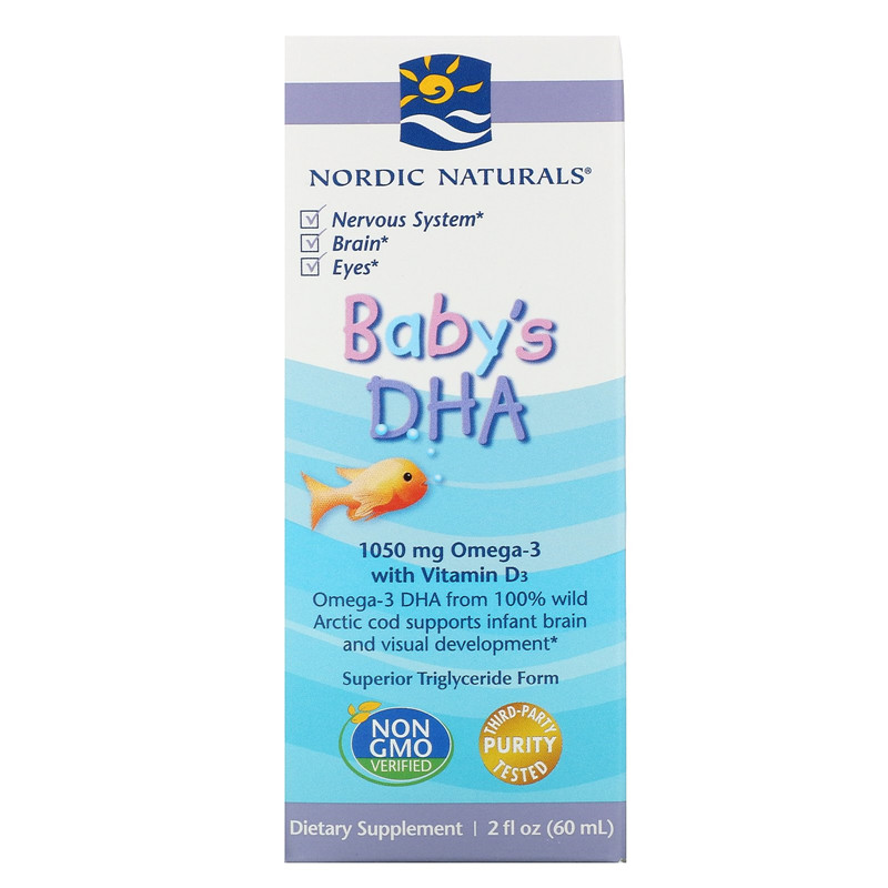 US Nordic small fish Nordic Naturals infant baby cod fish oil DHA drops of 60 ml