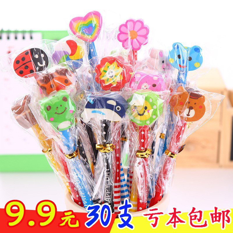 School School Children Pencil Learning Supplies Elementary School Students Prizes Gift Ideas Cute Cartoon Erasers stationery gifts