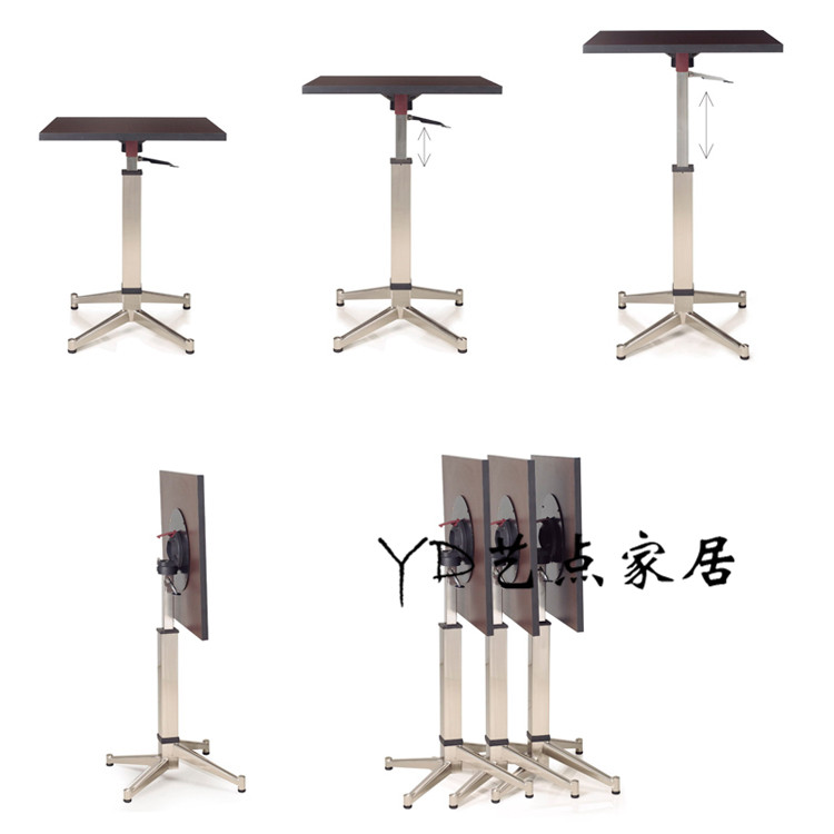 Bàn gấp thanh thiết kế tổng thể bàn bar cổ điển Phong cách Bắc Âu nâng thanh bàn gấp mô hình đồ nội thất phòng - Giải trí / Bar / KTV đèn bàn led