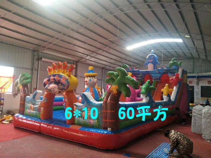 Customized bouncy castle children's playground entertainment jumping trampoline combination slide to break through the toy naughty castle gas model
