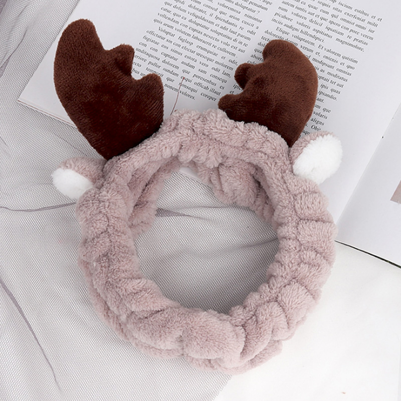 Wash Face Makeup Bunch Hair with cartoon cute compress mask sleeve hair Headgear Anti-Slip Press Hair Net Red Hair Stirrup Hair Stirrup