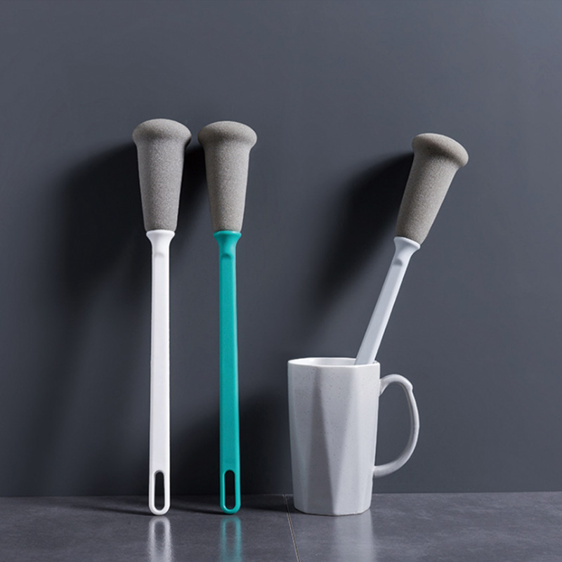 Long handle 360 cup brushed cups brushed mug muggier swivel no dead angle sponge lengthened bottle tea cup cleaning brush