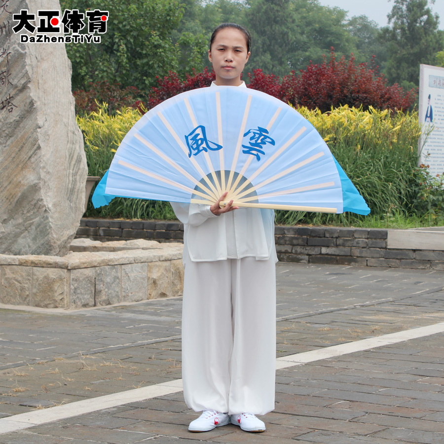 Increase Fengyun fan Lengthen Mulan fan Large Tai chi fan Dance fan Bamboo bone fitness Martial arts fan Taisho sports