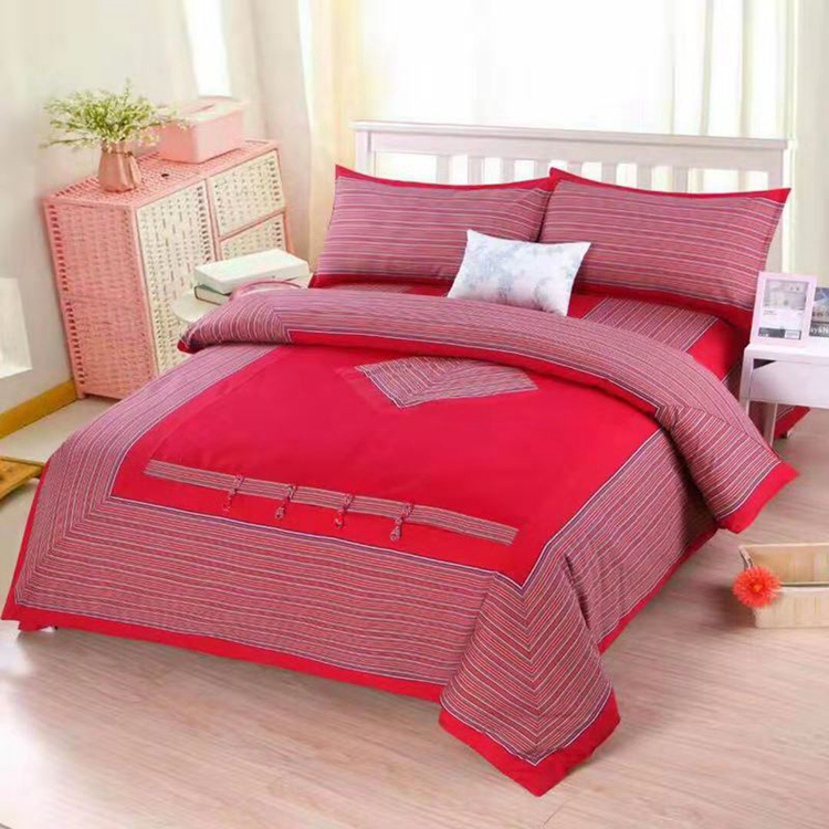 Cũ thô bông denim luýt khóa - Bộ đồ giường bốn mảnh chăn ra gối