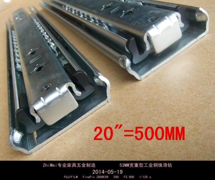 53 - 50CM heavy tool cabinet side iron cabinet drawer slide ball rail guide