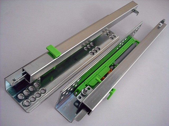 10-24 Hydraulic thickening buffer mute 2-section damping hidden slide rail ball drawer rail