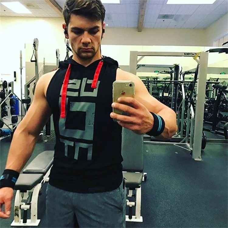Cơ bắp Brothers Thể Dục Thể Thao Vest Men Ngoài Trời Không Tay Trùm Đầu Vest Mùa Hè Lỏng Hoodie Thin Áo áo khoác nữ lining