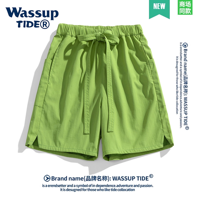 Wassup Tide Shorts Summer New Trendy Brand Couple Dopamine Five-Point Shorts Beach Shorts Sports Shorts Wassup Tide Shorts Summer New Trendy Brand Couple Dopamine Five-Point Shorts Beach Shorts Sports Shorts