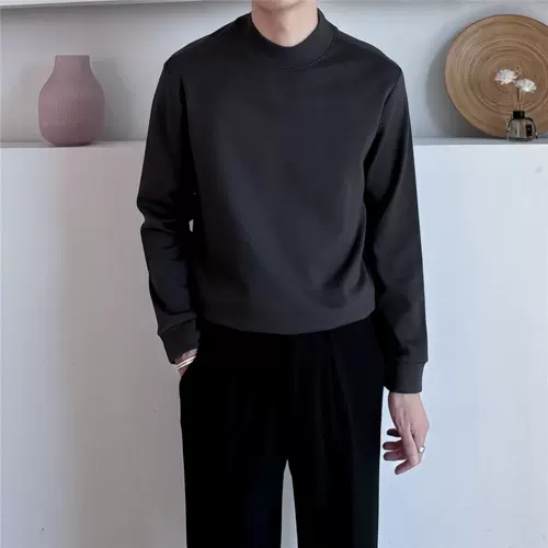 Демисезонный дизайнерский универсальный приятный телу двусторонний бархатный удерживающий тепло лонгслив, футболка, круглый воротник