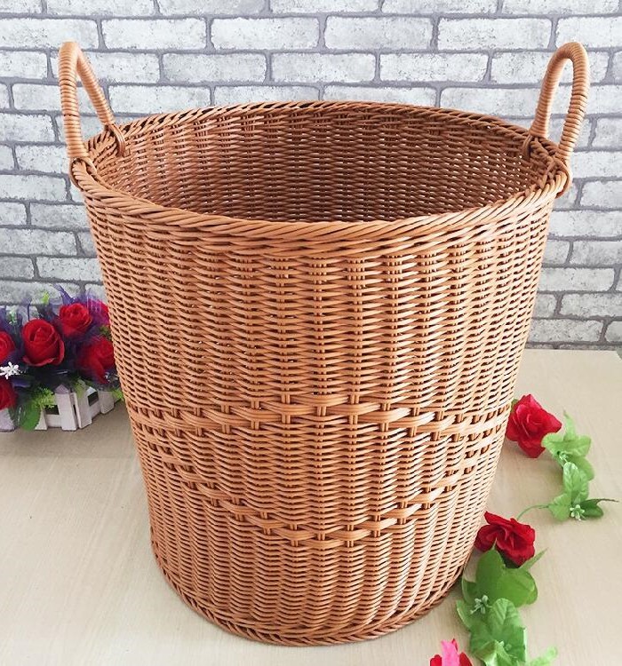 Creative clothing finishing box home dirty clothes basket rattan storage bucket dirty clothes basket storage basket plastic portable storage basket
