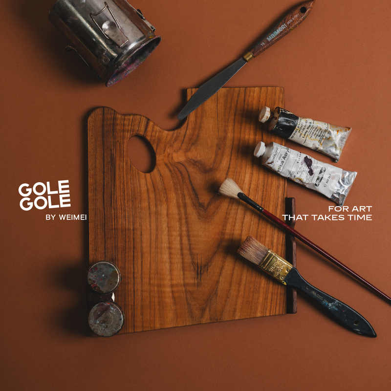 Beveled Wooden Oil Painting Palette with Pen Rest Design, Specialized for Art Students, Solid Wood Painting Tools Gift Box Set