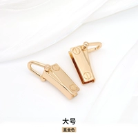 Пара боковых зажимов (большое) - прямое золото