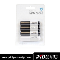 Printing shop-Silhouette black and white sketchy pen color pen