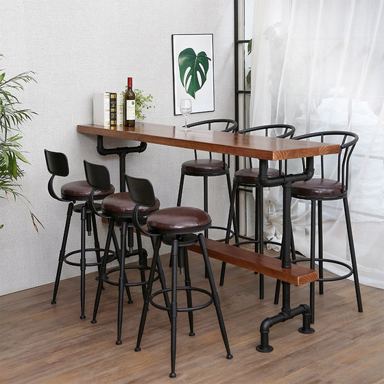 단단한 나무 수도관 바 테이블 발코니 벽 간단한 높은 테이블 철 레저 테이블 커피 테이블 상업용 바 테이블
