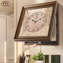Electricity meter box decorative painting with clock non-perforated distribution box shielding installation hanging painting European switch box hydraulic type living room