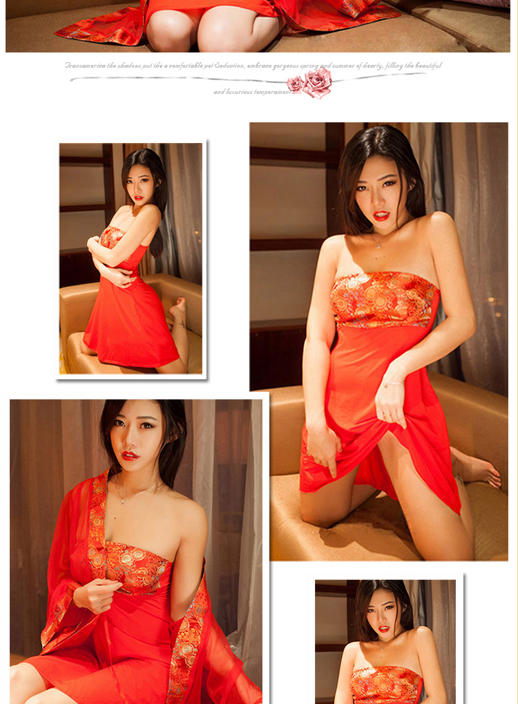 Sexy người lớn gợi cảm đồ lót nóng tạp dề ngực nhỏ váy cưới công chúa cổ điển đồ ngủ váy nữ sao đồ ngủ voan mỏng