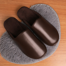 Five-star handmade sheepskin warm cotton slippers winter male and female lovers home with non-slip soft bottom thickened bottom genuine leather