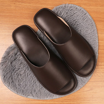 Upscale Sheep leather slippers Home Indoor Floor Bull Gluten Bottom Non-slip Home Men and women Deodorant Genuine Leather Sandals Summer