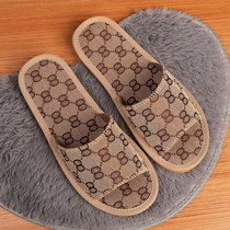 Linen Slippers Indoor Home Soft Bottom Non-slip Summer Lady Interior Lovers Home All Season Cotton Linen Slippers