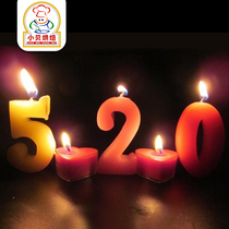 Golden Digital Candles 0-9 Digital Birthday Candles Color Random Cake Decoration Party Children Dessert Ornaments