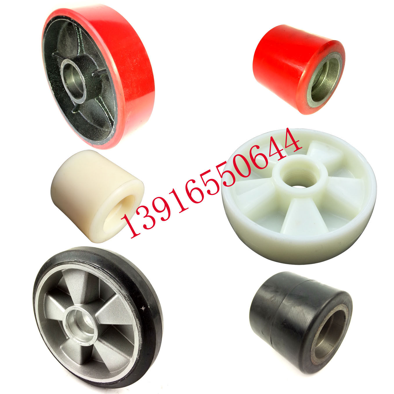 Manual hydraulic stacker wheel 80*70 small wheel ground ox wheel wear-resistant rubber mute wheel 180X50 large wheel