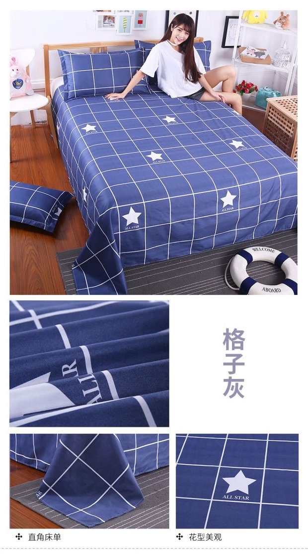 Ou Hui Ya Sheets Ký túc xá sinh viên đôi đơn 1,8 mét Tấm giường đơn 1,5 / 1,6 / 2,3 mét ga nệm đẹp
