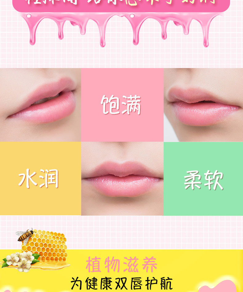 Lip Balm Dưỡng ẩm Giữ ẩm cho Nữ Nữ Mặt nạ Môi Chăm sóc Không màu Fading Môi Universal Fruit Flavour son nẻ
