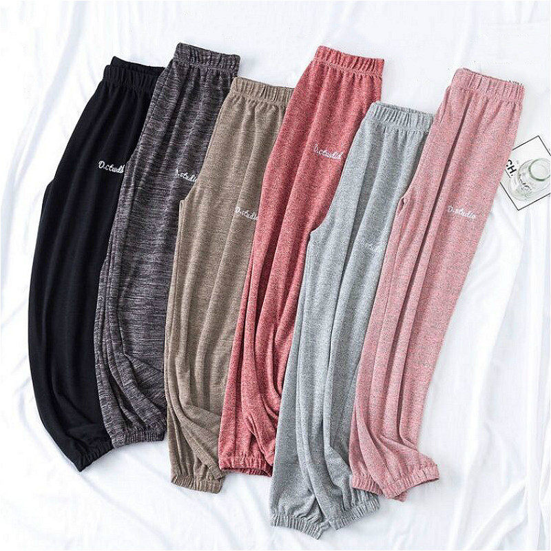 Fairy Home Mansion Pants Thin Section Sleeping Pants Woman Summer Sloth Pants Trousers Long Pants Bunches Pure Cotton Home Pants Women Air Conditioning Easy Spring Autumn